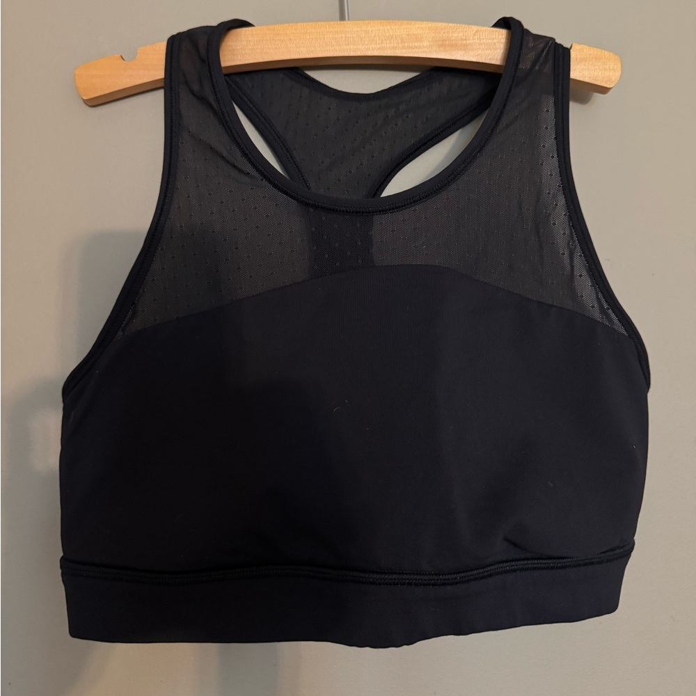 Lululemon black mesh sports bra